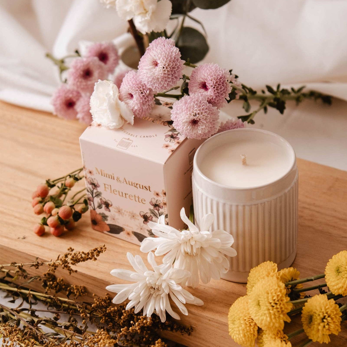 Reusable Candle - Fleurette 8oz