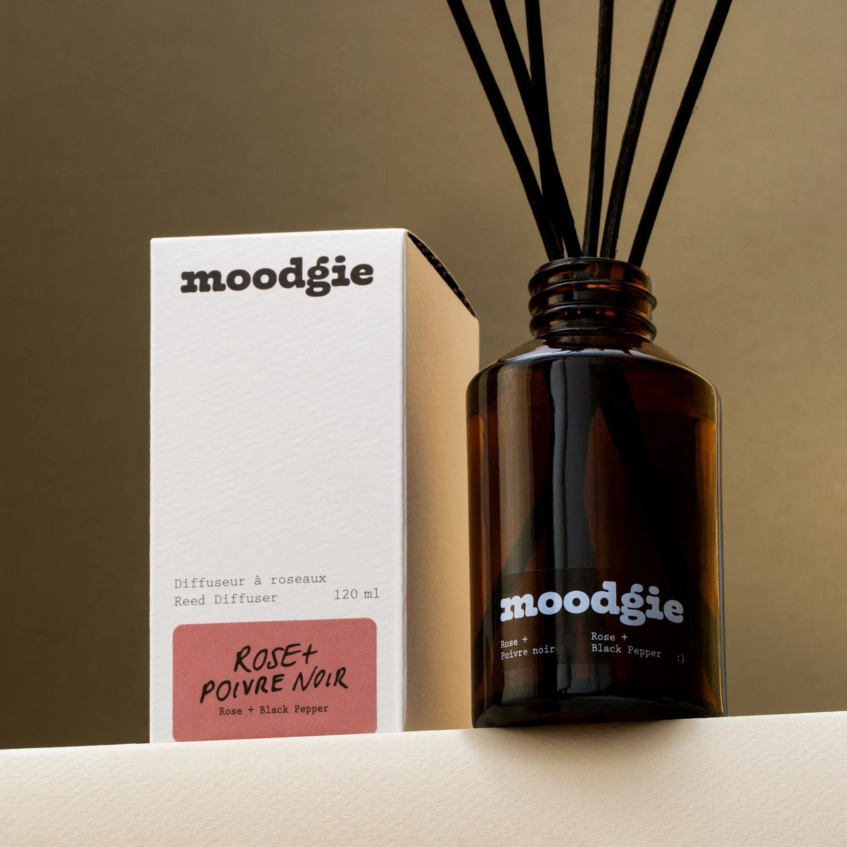 Reed Diffuser - Rose + Black Pepper 120ml