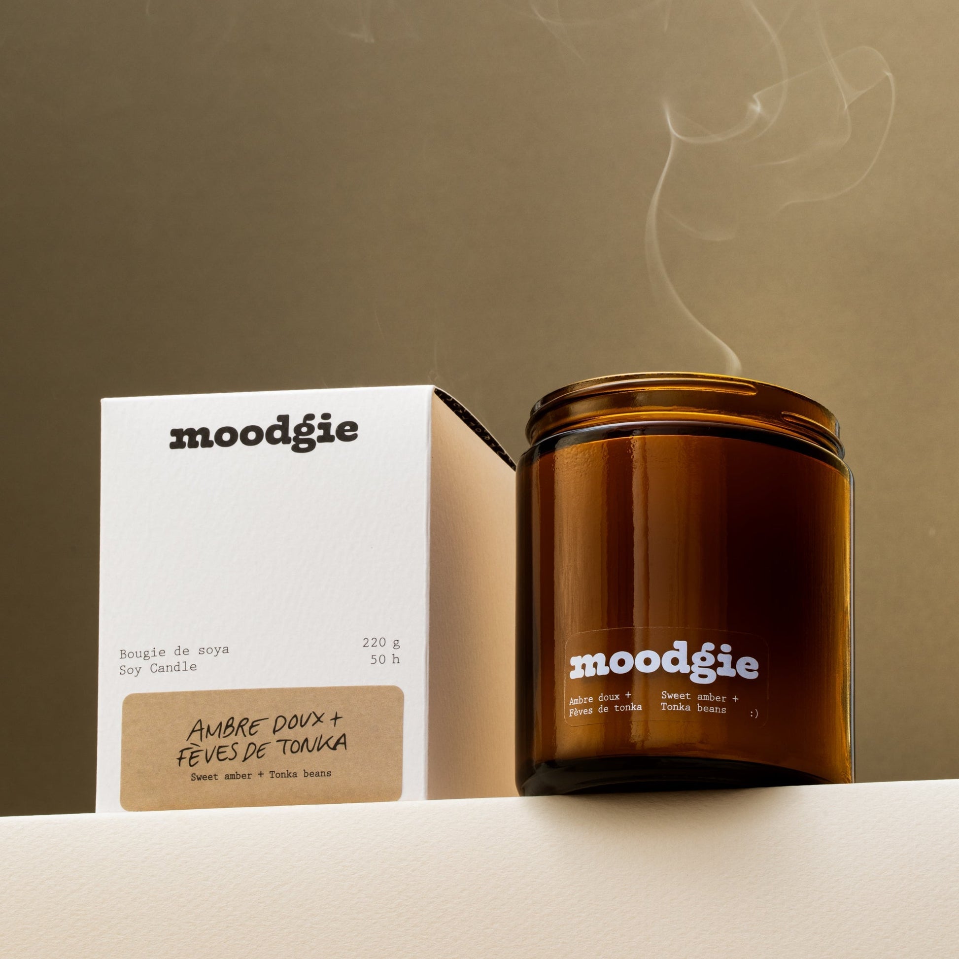 Soya Candle Sweet Amber + Tonka Beans - 220g